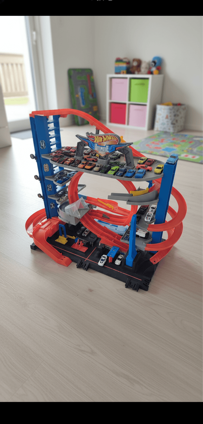 Hot Wheels-garage – stylad miljö